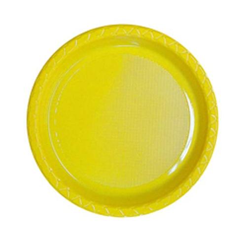 (image for) Yellow Plastic Lunch Plates (25) - Click Image to Close